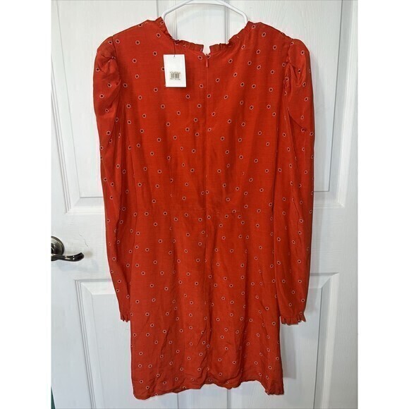 ASTR Womens Red Flora Dot Mini‎ Dress Long Sleeve Size Medium - Picture 2 of 8
